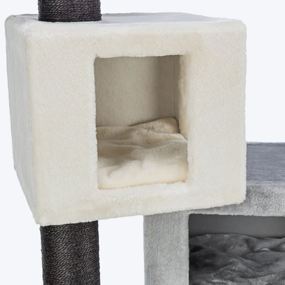 Trixie Enzo Scratching Post Cat Tree - Cream & Grey