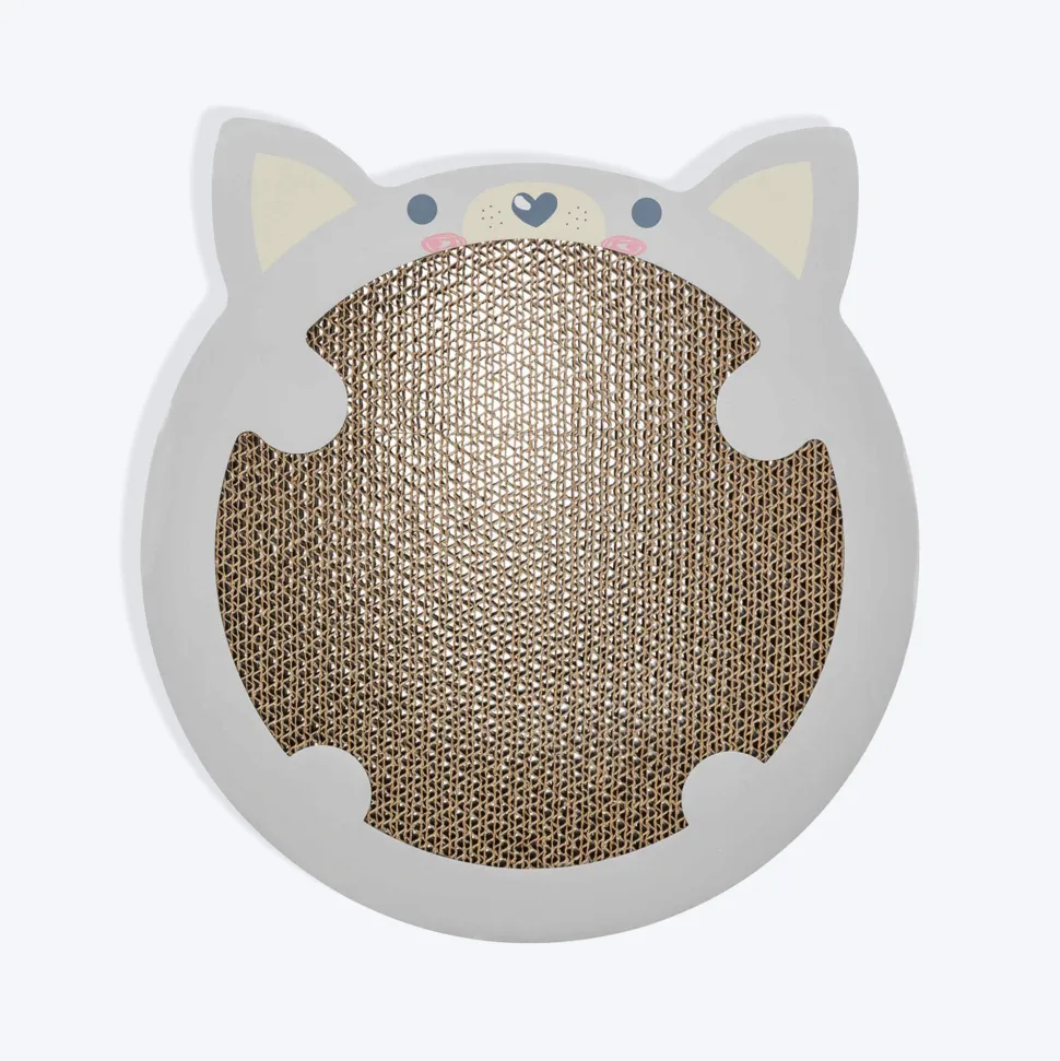 Trixie Hamster Junior Scratching Cardboard With Catnip Cat Scratcher - Light Grey