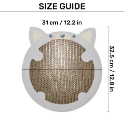 Trixie Hamster Junior Scratching Cardboard With Catnip Cat Scratcher - Light Grey