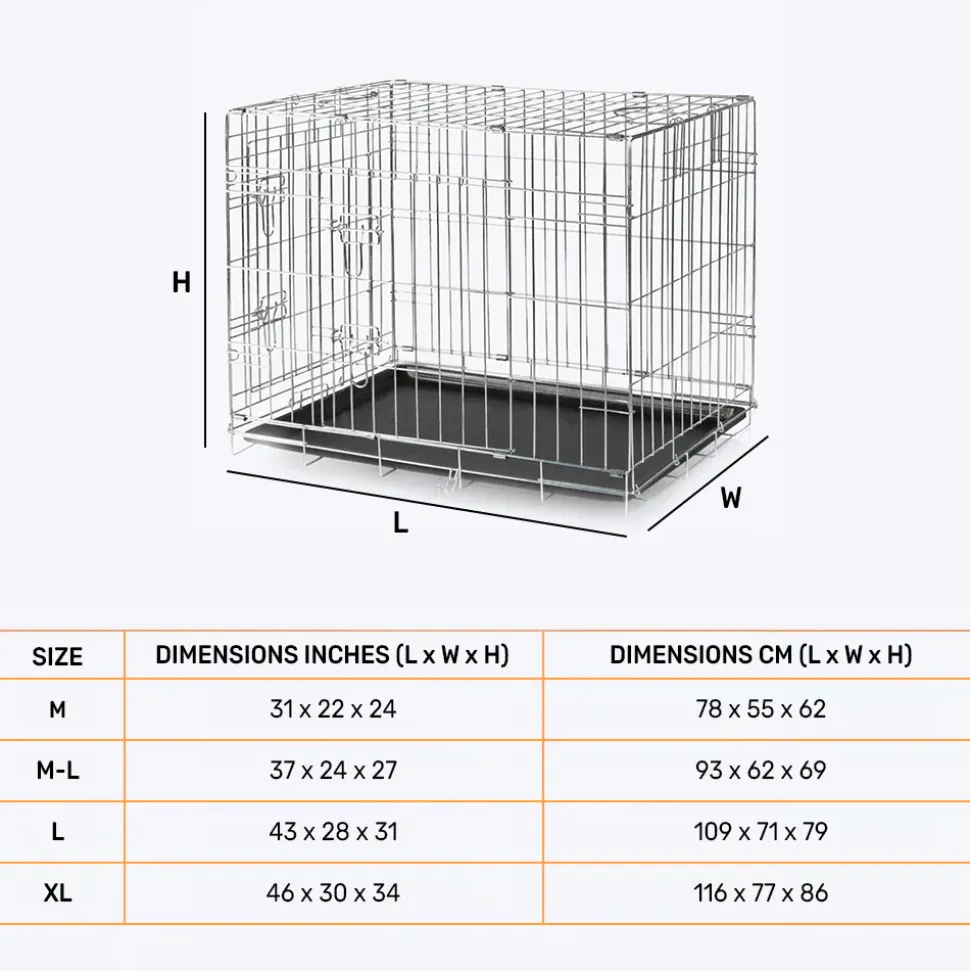 Trixie Home Transport Cage For Dogs & Cats - Wire Mesh with Two Doors