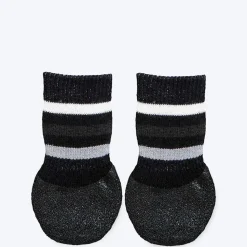 Trixie Non - Slip Dog Socks with AA-Round Rubber Coating - Black - 1 Pair ( 2 Boots Covers 2 Paws Only)