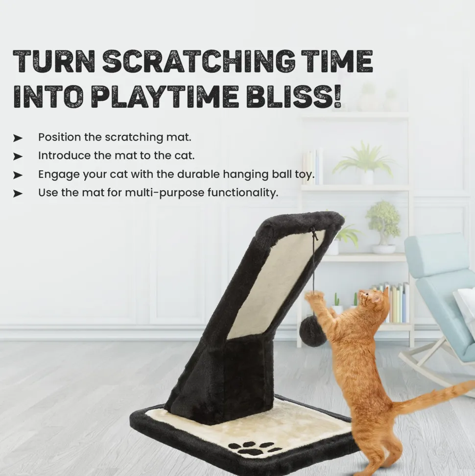 Trixie Scratching Cat Mat - Black & Cream