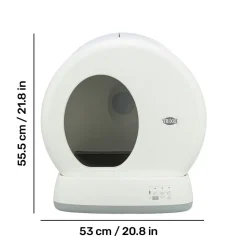 Trixie Self-Cleaning Litter Tray For Cat - White - 55.5 x 53 x 52 cm