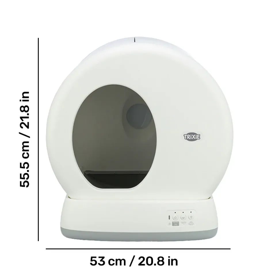 Trixie Self-Cleaning Litter Tray For Cat - White - 55.5 x 53 x 52 cm