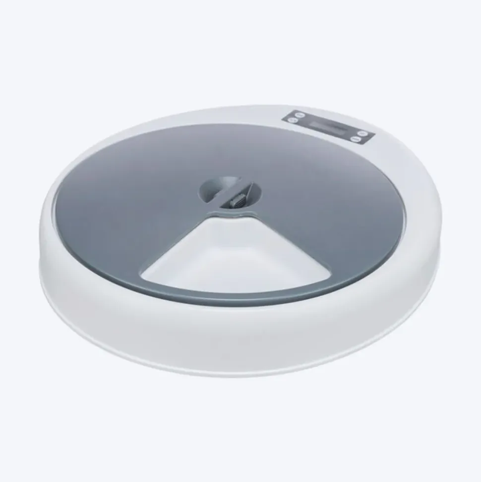 Trixie TX4+1 Automatic Food Dispenser For Dogs & Cats - White & Grey