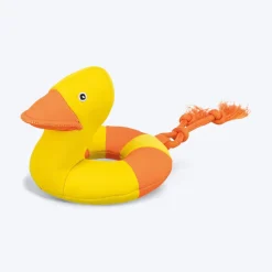 Trixie Aqua Duck On A Rope With Sound Plush Toy For Dogs - Yellow