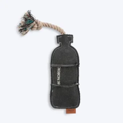 Trixie Be Nordic Bottle on A Rope Dog Toy - Black - 37 cm