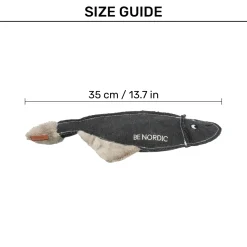 Trixie Be Nordic Hajo Flounder Plush Dog Toy - Black - 35 cm