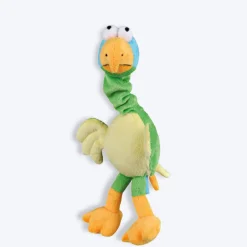 Trixie Bird With Animal Sound & Elastic Neck Plush Dog Toy - Green - 30 cm