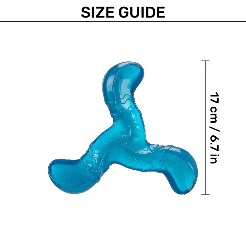 Trixie Bungee Boomerang Triplex Interactive Toy For Dog - Blue - 17 cm