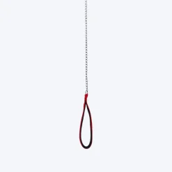 Trixie Chain Dog Leash With Nylon Hand Loop - Red & Black - 1.09 m