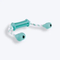 Trixie Denta Fun Stick With Rope Chew Toy For Dogs - Mint Green
