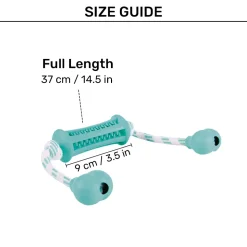 Trixie Denta Fun Stick With Rope Chew Toy For Dogs - Mint Green