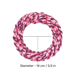 Trixie Denta Ring Rope Dog Toy - Assorted - 14 cm