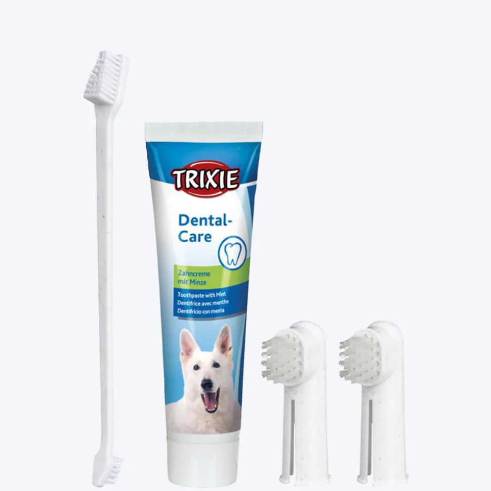 Trixie Dog Dental Hygiene Set with Toothpaste and Brush 100 g