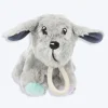 Trixie Junior Dog With Rope & Sound Plush Toy For Dogs - Grey - 24 cm