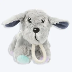 Trixie Junior Dog With Rope & Sound Plush Toy For Dogs - Grey - 24 cm