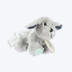 Trixie Junior Dog With Rope & Sound Plush Toy For Dogs - Grey - 24 cm