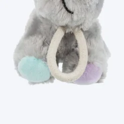 Trixie Junior Dog With Rope & Sound Plush Toy For Dogs - Grey - 24 cm
