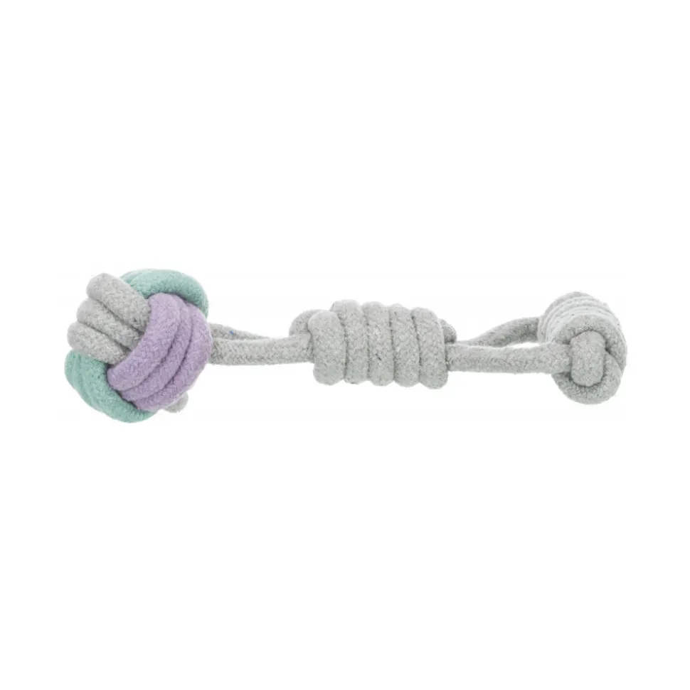 Trixie Junior Playing Woven-In Ball Dog Rope Toy - 23 cm