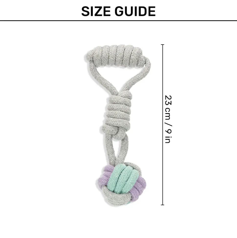 Trixie Junior Playing Woven-In Ball Dog Rope Toy - 23 cm