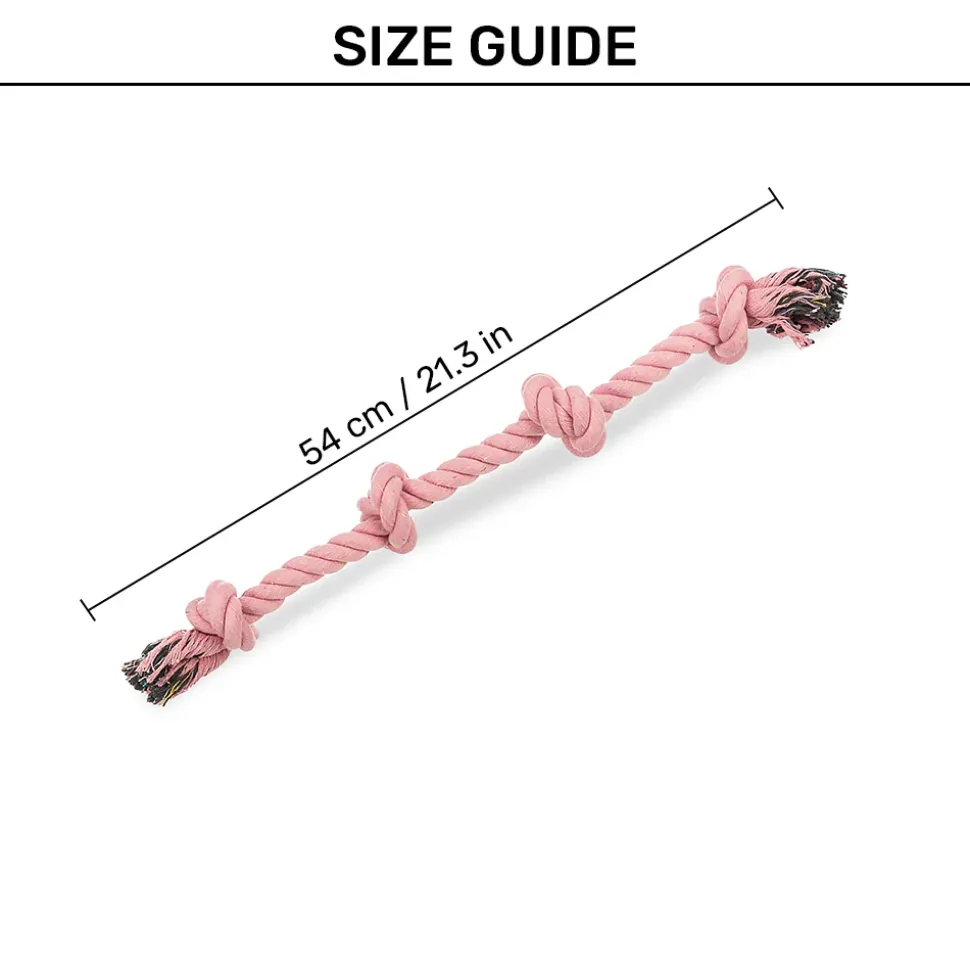 Trixie 4 Knots Playing Dog Rope Toy - 54 cm - Assorted