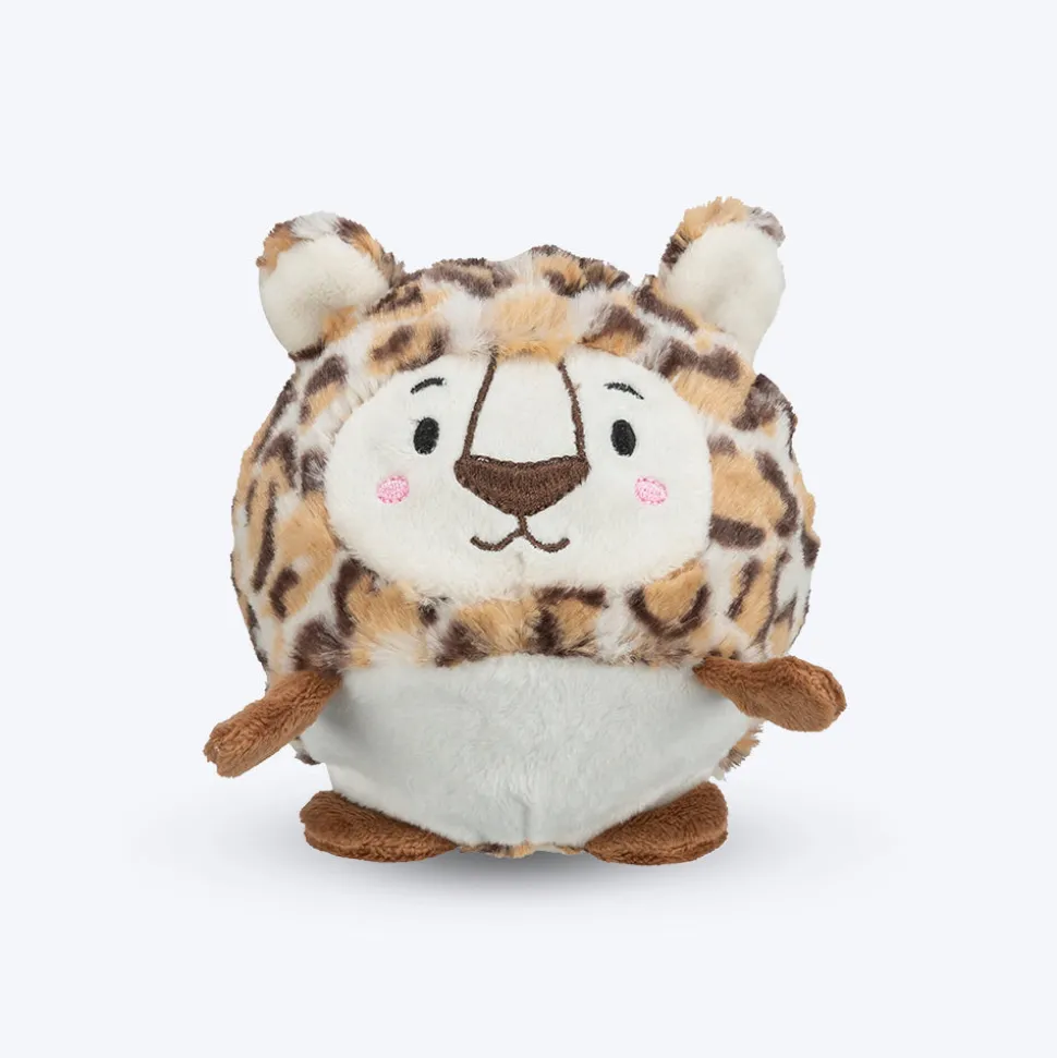 Trixie Leopard Ball With Sound Plush Dog Toy - Brown - 13 cm