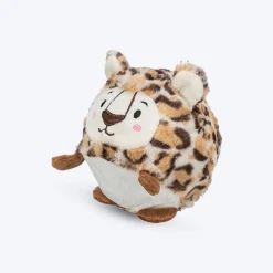 Trixie Leopard Ball With Sound Plush Dog Toy - Brown - 13 cm