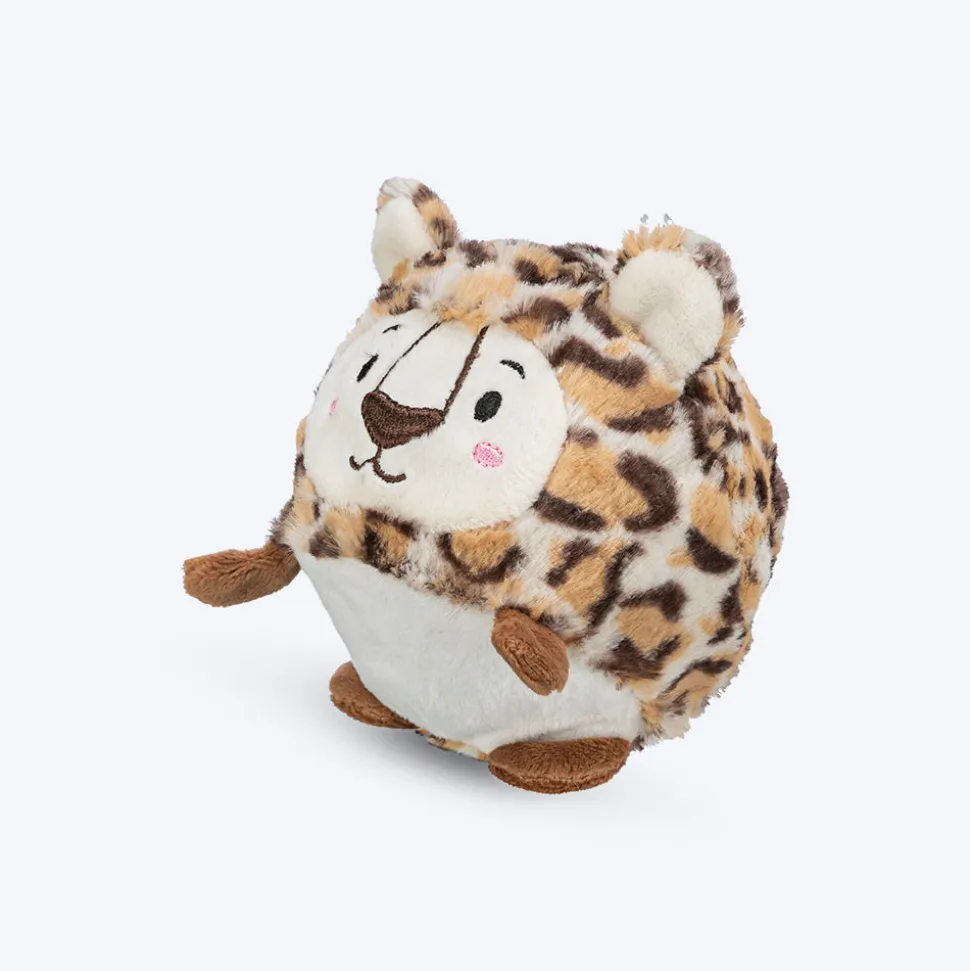 Trixie Leopard Ball With Sound Plush Dog Toy - Brown - 13 cm
