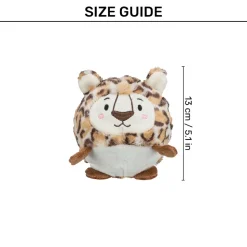 Trixie Leopard Ball With Sound Plush Dog Toy - Brown - 13 cm