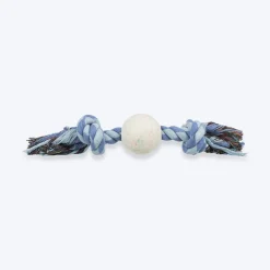 Trixie Playing Rope With Ball Rope Dog Toy - Assorted