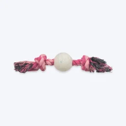 Trixie Playing Rope With Ball Rope Dog Toy - Assorted