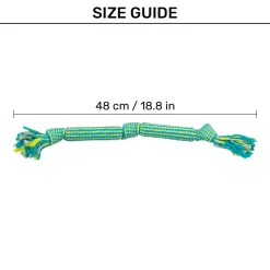 Trixie Playing Rope With Sound Dog Toy - Blue - 48 cm