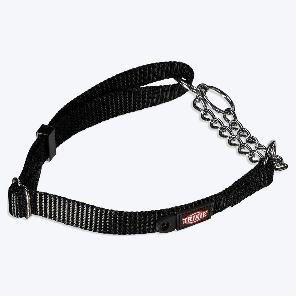 Trixie Premium Stop-The-Pull Dog Collar - Jet Black