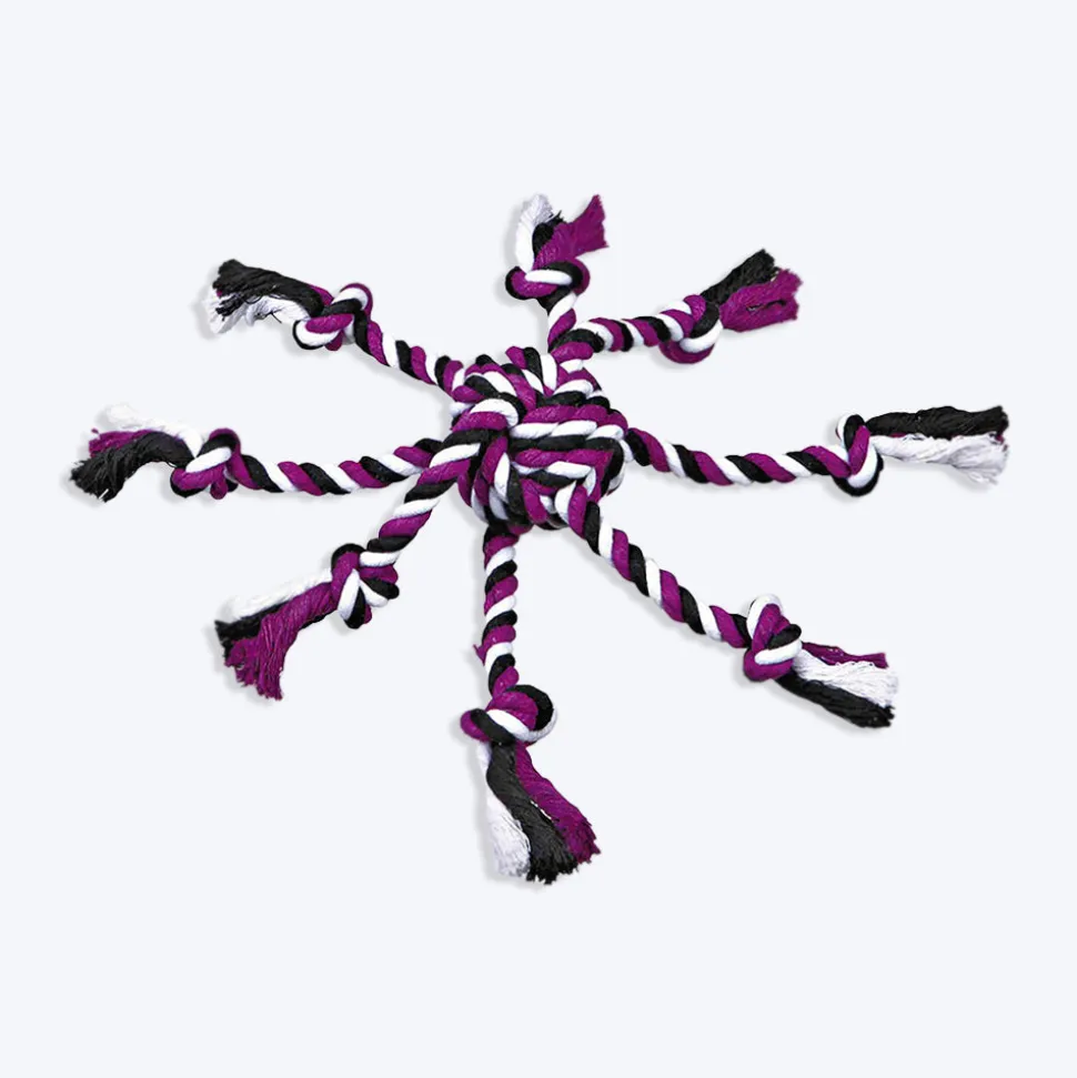 Trixie Rope Dog Toy with Woven in Ball - 7 cm