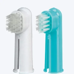 Trixie Toothbrush Set for Dogs and Cats - Set of 2 (1 Finger Brush and 1 Massage Brush)