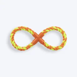 Trixie Tugger With Plastic Cross Rope Toy For Dogs - Assorted - 35 cm