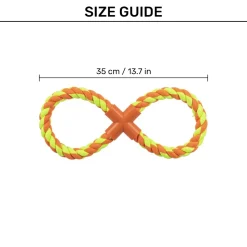 Trixie Tugger With Plastic Cross Rope Toy For Dogs - Assorted - 35 cm