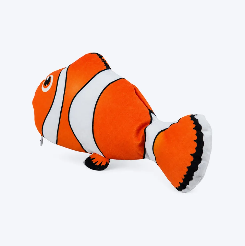 Trixie Wiggly Clown Fish Plush Toy For Dog - Red & White - 26 cm