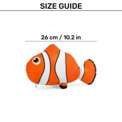 Trixie Wiggly Clown Fish Plush Toy For Dog - Red & White - 26 cm