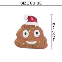 Trixie Xmas Emoticon With Sound Plush Dog Toy - Brown - 17 cm
