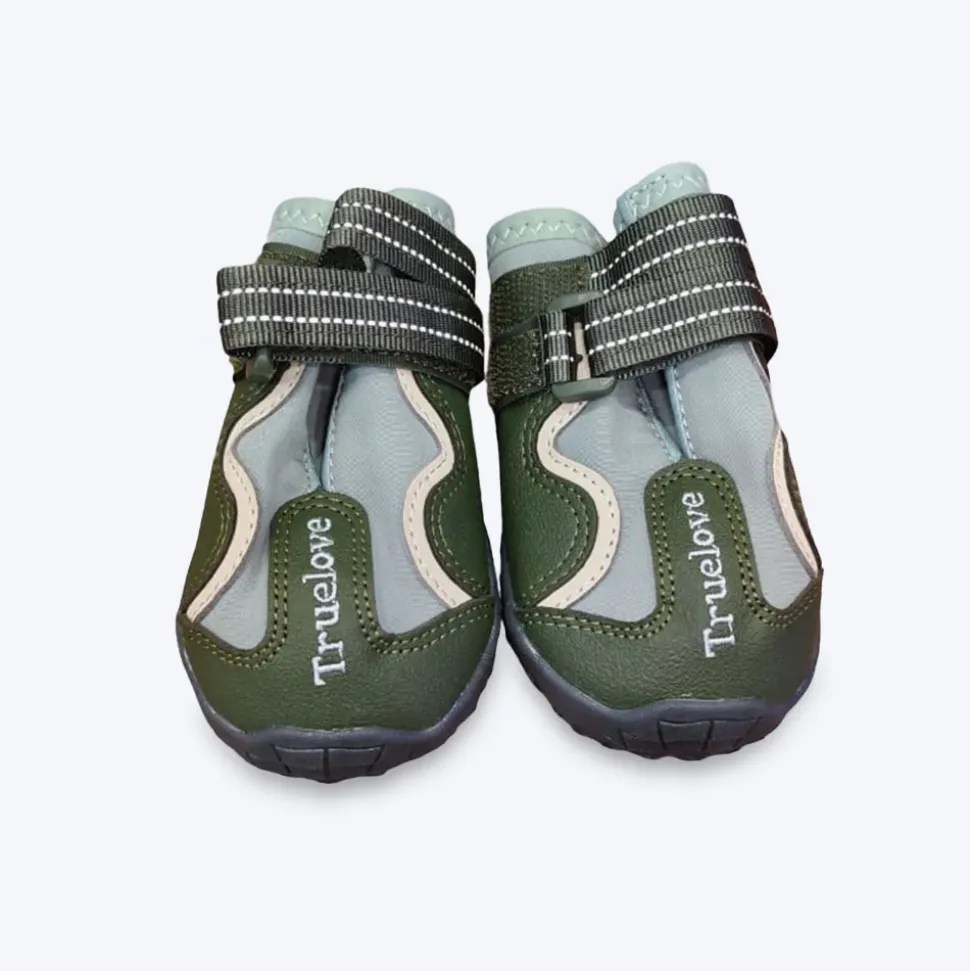 Truelove Waterproof With Reflective Straps Shoes For Dog - Cypress & Harbor Gray (Set of 4)