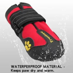 Truelove Anti-Slip Boots For Dog - Red (Set of 4)