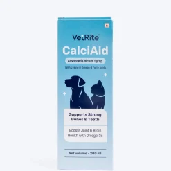 VetRite CalciAid Supports Strong Bones & Teeth Advanced Calcium Syrup For Dog & Cat - 200 ml