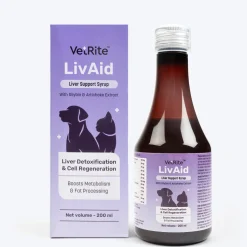 VetRite LivAid Liver Support Detoxification & Cell Regeneration Syrup For Dog & Cat - 200 ml