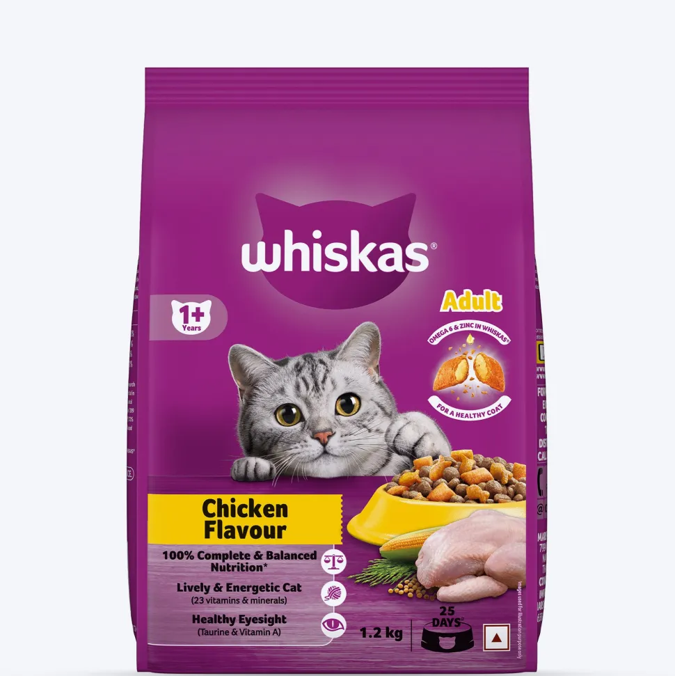 Whiskas Adult (1+ Years) Chicken Flavour Dry Food For Adult Cat