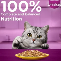 Whiskas Adult (1+ Years) Chicken in Gravy Wet Cat Food - 80 gm Pack