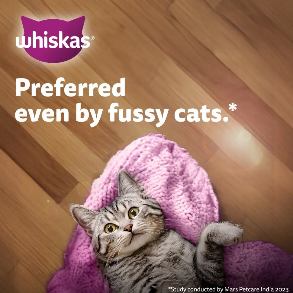 Whiskas Adult (1+ Years) Chicken in Gravy Wet Cat Food - 80 gm Pack