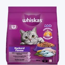 Whiskas Adult (1+ Years) Mackerel Flavour Dry Cat Food