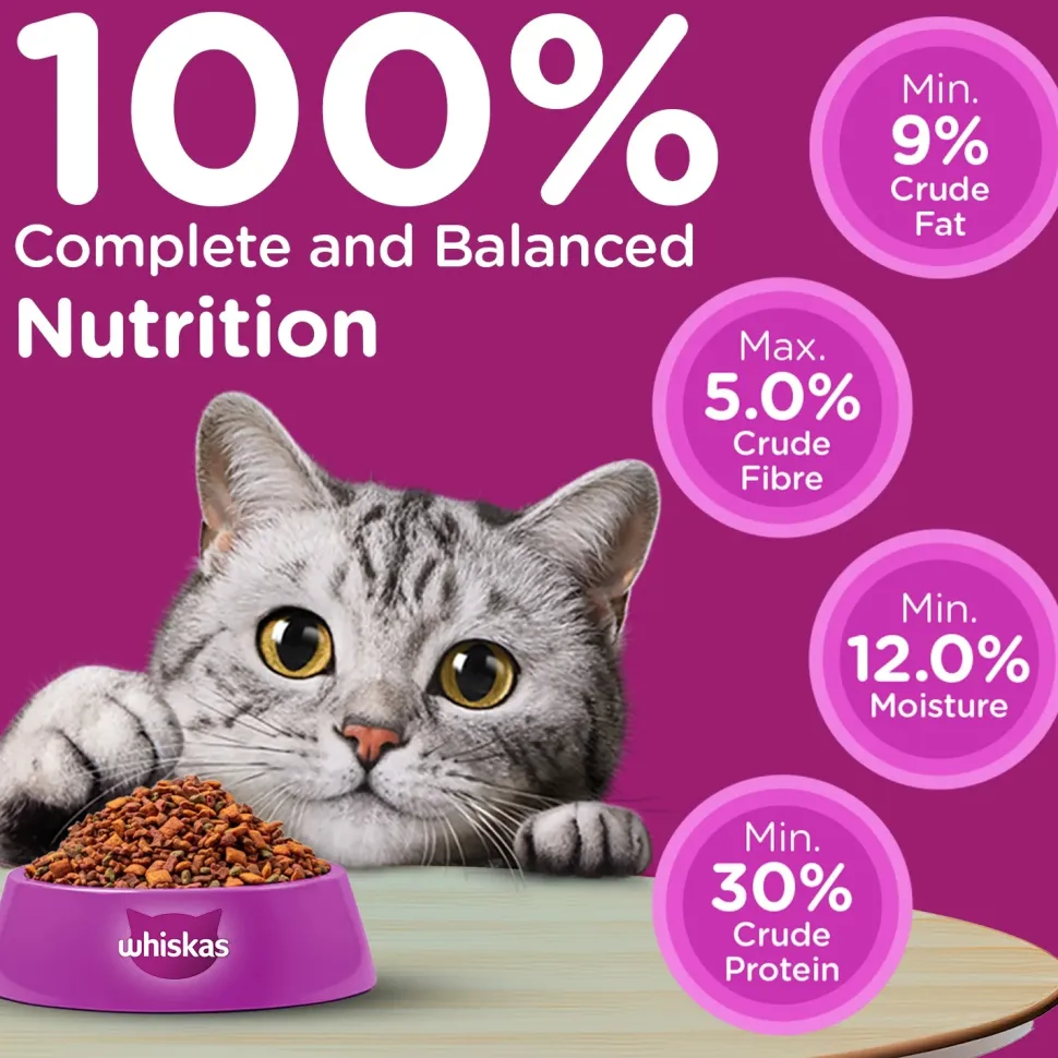 Whiskas Adult (1+ Years) Mackerel Flavour Dry Cat Food